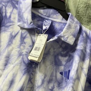 adidas Purple and White Tie-Dye sweat  Shirt